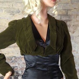 Vintage velvet cropped jacket